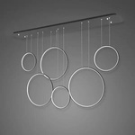 Altavola Design: Pedant lamp LED RINGS  no. 8 black 180 cm in 3k