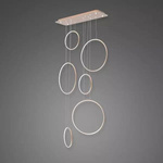 Pendelleuchte Led Ring no.8 kupfer 90cm 3k