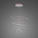 Pendant Lamp Led Ring No.5 Φ120 cm in 4k rose gold dimmable Altavola Design