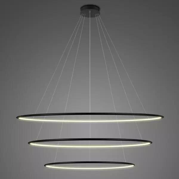 Pendant Lamp Led Ring No.3 Φ120 cm in 4k black dimmable Altavola Design