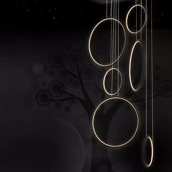 Altavola Design: Pendant Lamp Led Ring no. 8 black 90 cm in 4k dimmable