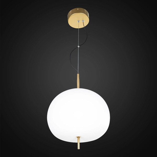 Exclusive LED hanging white gold lamp Apple P Altavola Design