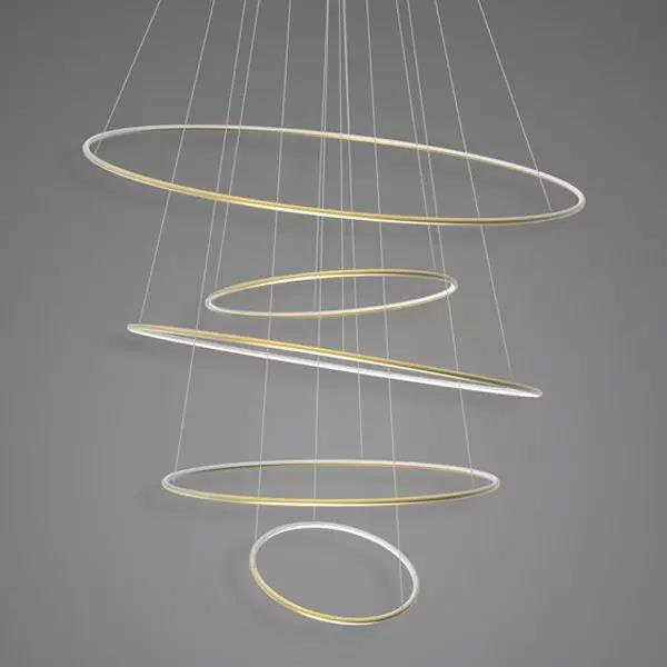 Pendant Lamp Led Ring No.5 120 cm in 3k gold dali