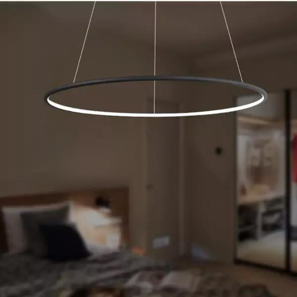 Pendelleuchte Led Ring No.1 80cm 3k Schwarz