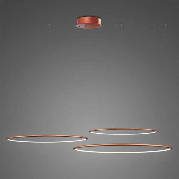 Pendant Lamp Led Ring No.3 Φ80 cm in 4k copper  Altavola Design