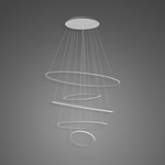 Pendant Lamp Led Ring No.5 Φ120 cm in 3k silver dimm Altavola Design