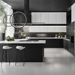 Pendant Lamp LINEA No.4 B Φ60/40 cm black 3k dimm