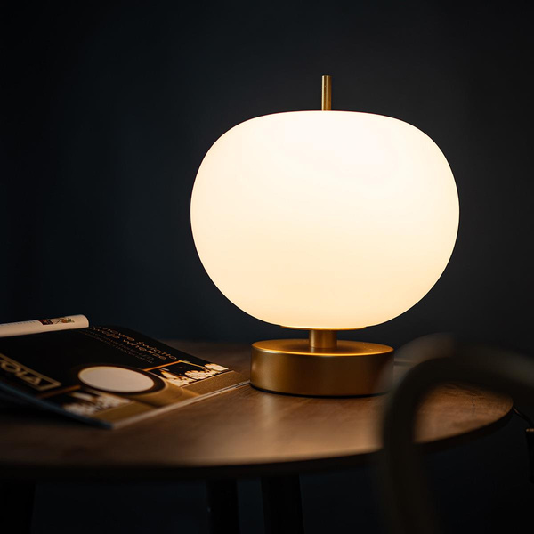 Exclusive LED table lamp white gold Apple T:   Altavola Design