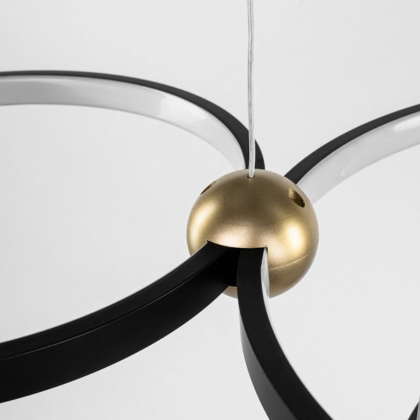 Led Pendelleuchte Aurora No.3 50 cm  3k schwarz