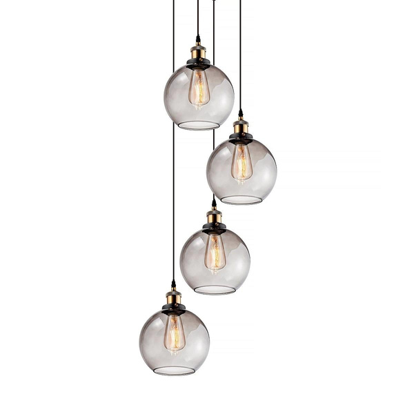 NEW YORK LOFT No. 2 CO4 _ smoky – Glass chandelier  Altavola Design