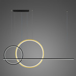 Pendant Lamp LINEA No.4 B Φ60/40 cm black-gold 3k Altavola Design