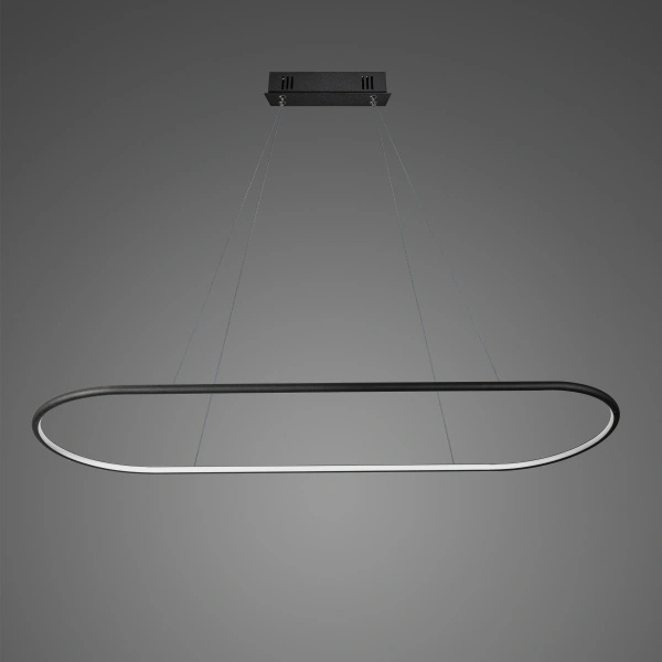 Pendant Lamp Led Ring Oval No.1 in 3k black 