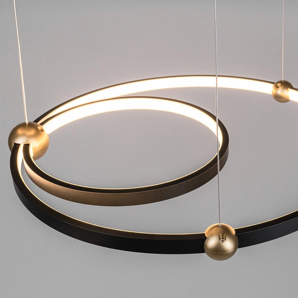 Led Pendelleuchte Aurora No.2 50 cm  3k schwarz