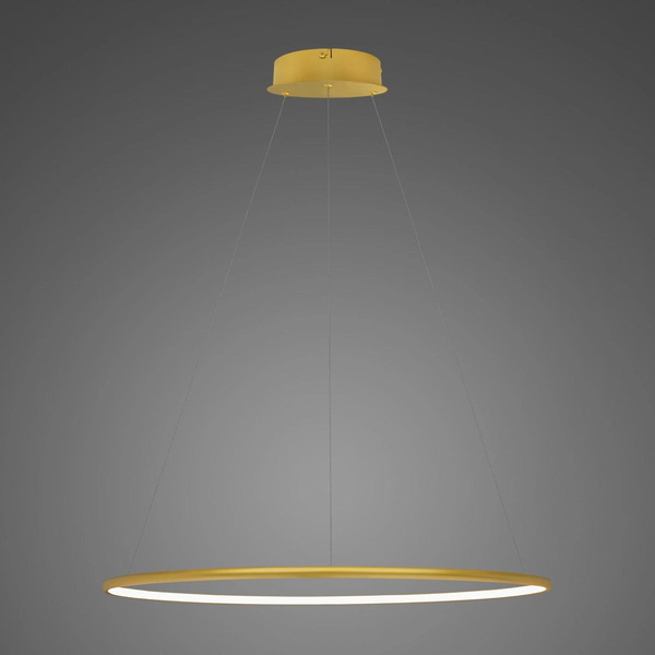 Pendant Lamp Led Ring No.1 Φ60 cm in 3k gold Altavola Design