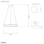  Pendant Lamp Led Ring No.1 Φ60  in 3k silver dimmable Altavola Design