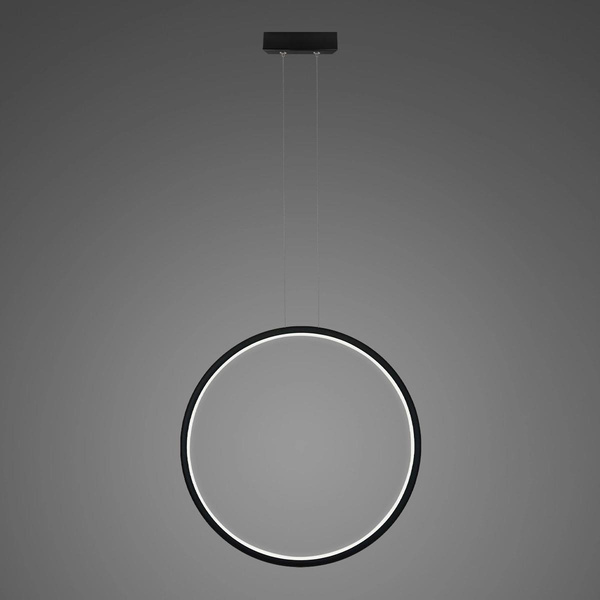 Pendant Lamp Led Ring No.1 X Φ80cm in 3k 43W black Altavola Design