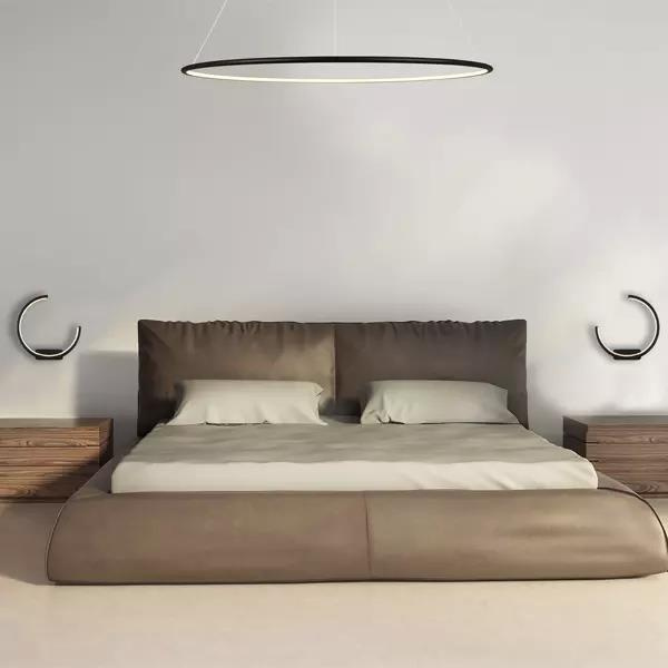 Altavola Design: Wall Lamp Led Ring no.1 moon in 3k black