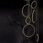 Altavola Design: Pendant Lamp Led Ring no. 8 black 90 cm in 4k dimmable