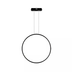 Pendant Lamp Led Ring No.1 X Φ80cm in 3k 43W black Altavola Design