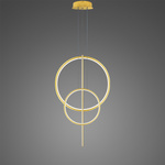 Pendant Lamp LINEA No.5 B Φ60/40 cm gold 3k Altavola Design