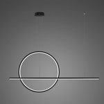 Pendant Lamp LINEA No.2 Φ80 cm black 3k dimmable DALI Altavola Design