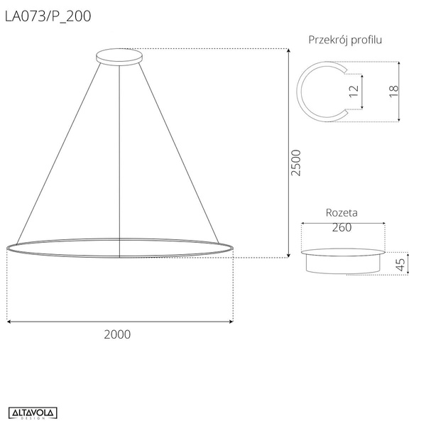 Pendelleuchte Led Ring No.1 200 cm 3k shwarz Dali