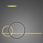 Pendant Lamp LINEA No.4 B Φ60/40 cm gold-black 3k Altavola Design