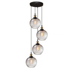 NEW YORK LOFT No. 2 CO4 _ smoky – Glass chandelier  Altavola Design