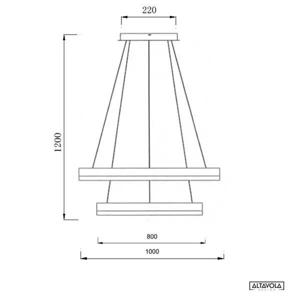  Led pendant light Billions No. 2 Φ100 cm - 4k  Altavola Design