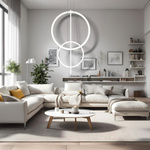 Pendelleuchte Led LINEA No.5 B 60/40cm weiss 3k Dali