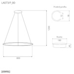 Pendant Lamp Led Ring No.1 80 cm in 2700k black