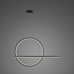 Pendant Lamp LINEA No.2 Φ80 cm black 4k dimmable Altavola Design