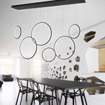 Altavola Design: Pedant lamp LED RINGS  no. 8 black 180 cm in 3k