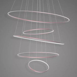 Pendant Lamp Led Ring No.5 120 cm in 4k rose gold dali