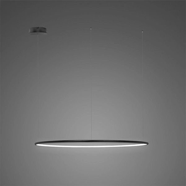 Pendant Lamp Led Ring No.1 Φ150 cm in 3k black Altavola Design