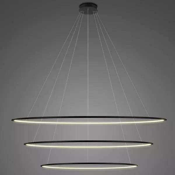 Pendant Lamp Led Ring No.3 Φ180 cm in 3k black dimmable Altavola Design