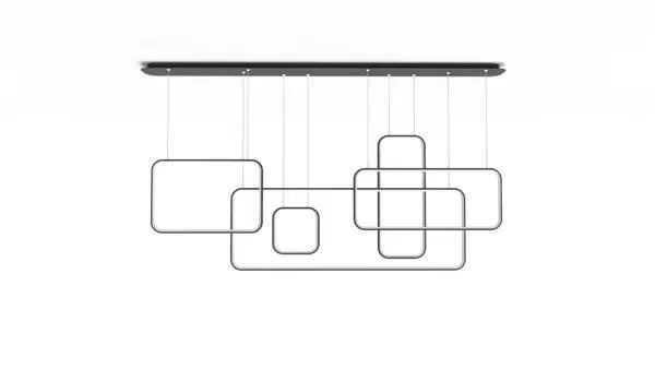 Led Lampenquadrate 5 CL 3k schwarz dimmbar