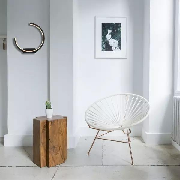 Altavola Design: Wall Lamp Led Ring no.1 moon in 3k black