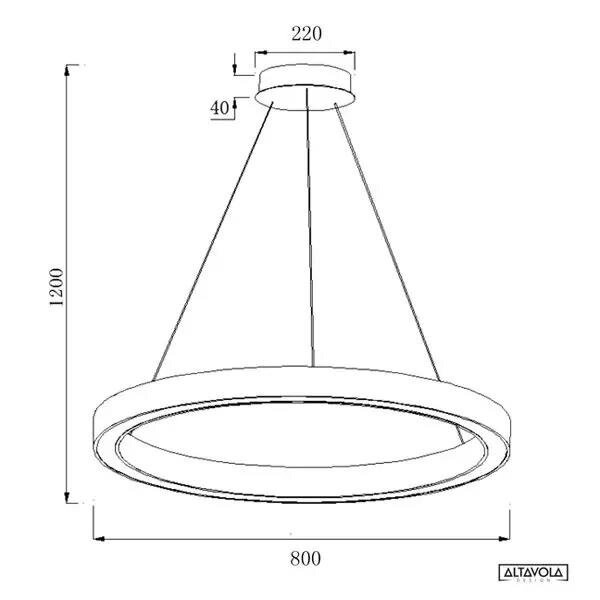  Led pendant light Billions No.4 Φ80 cm - 3k   gold Altavola Design