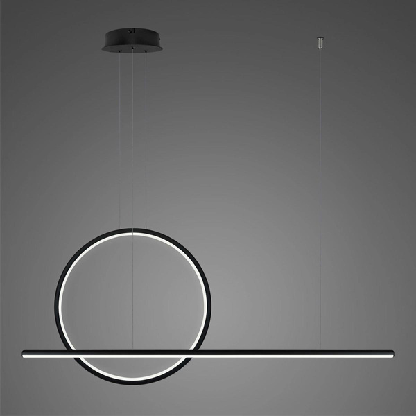 Pendant Lamp LINEA No.2 100 Φ40 cm black 3k dimmable Altavola Design