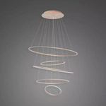 Pendant Lamp Led Ring No.5 Φ120 cm in 3k copper dimm Altavola Design