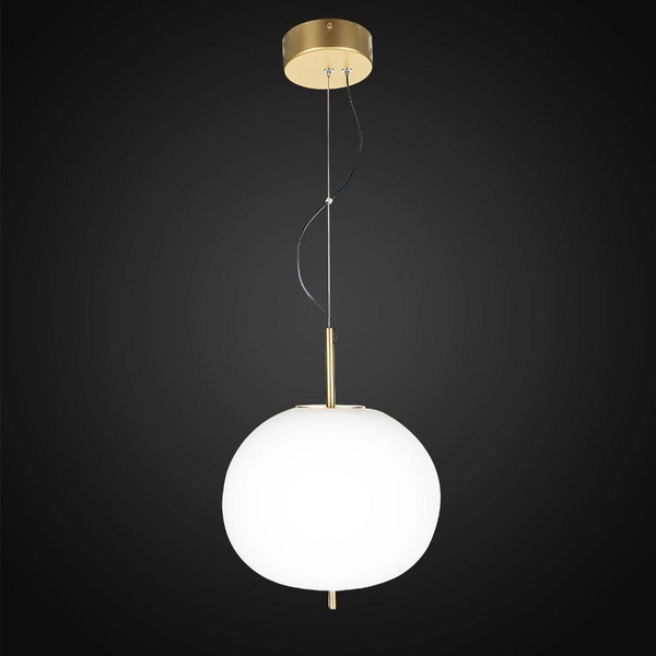 Exclusive LED hanging white gold lamp Apple P Altavola Design