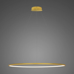 Pendant Lamp Led Ring No.1 Φ100 cm in 3k gold dimmable Altavola Design