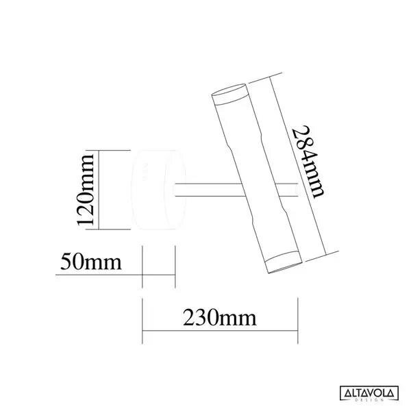 Wandlampe LUNETTE  No.1 W schwarz