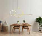 Pendant Lamp LINEA No.4 B Φ60/40 cm gold-white 3k Altavola Design