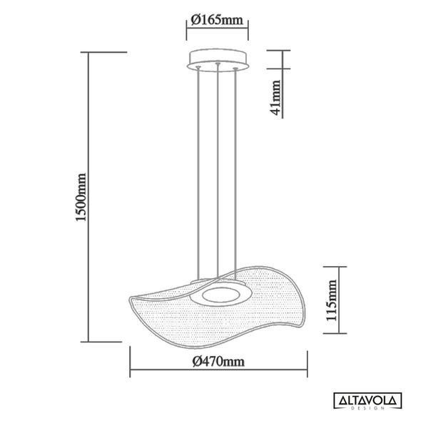 Pendant lamp Velo No. 1 chrom  Altavola Design 