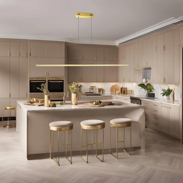 Pendelleuchte Led LINEA No.1 120 cm 4k golden Dali